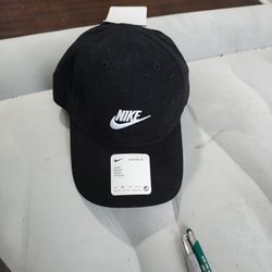 Black Nike Child Hat. Strap Adjustable 