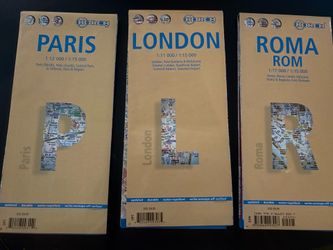 London,Paris, or Rome heavy duty Street maps