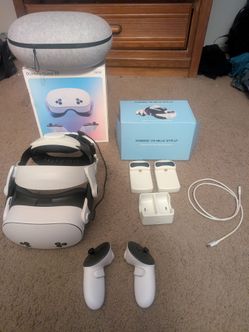 Meta Quest 3S (128GB) – Complete Bundle w/ Battery Head Strap & Carrying Case