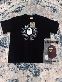 BAPE x Chrome Hearts Mens logo T-shirt