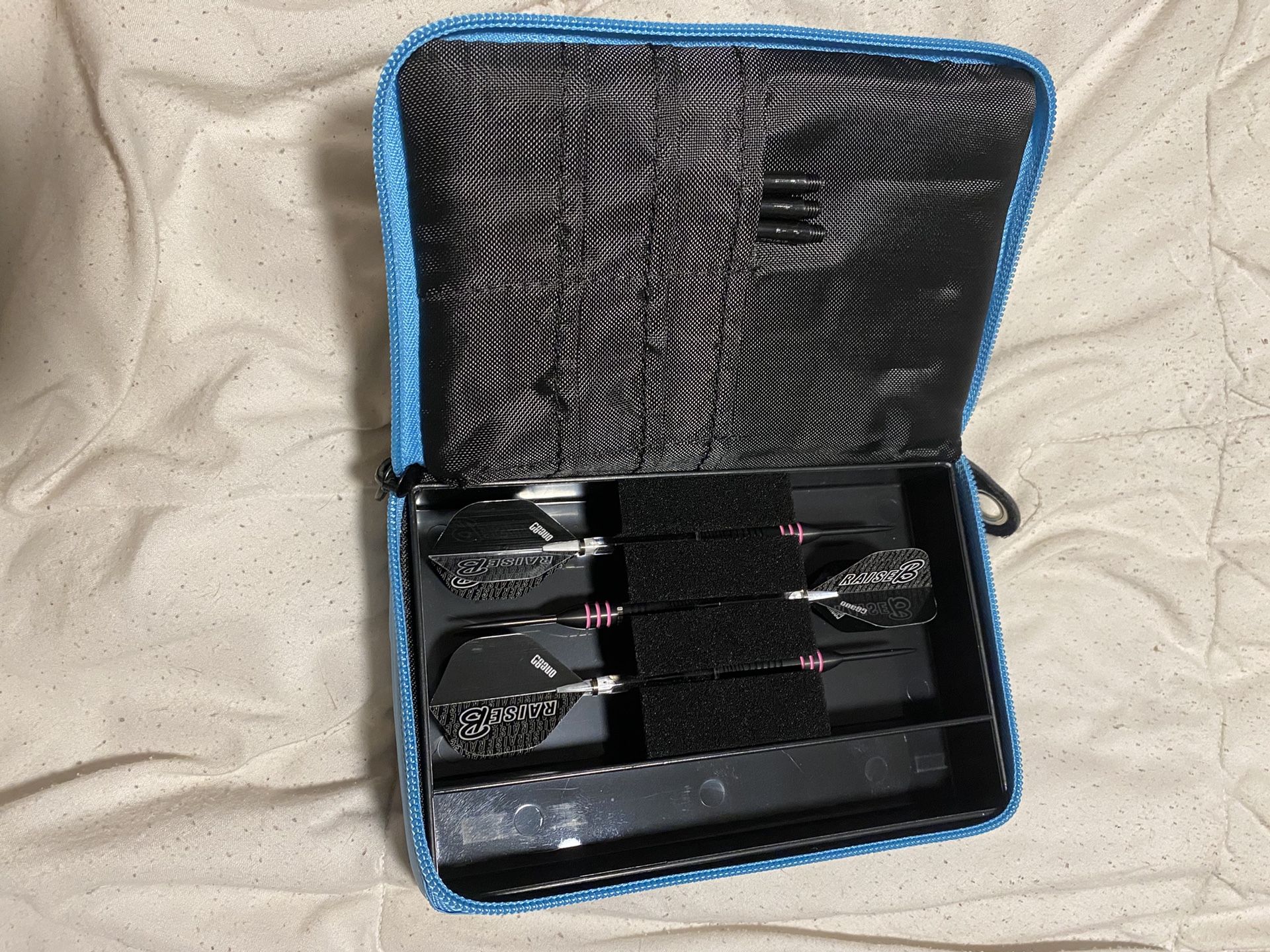 Hot Pink And Black Dart Set