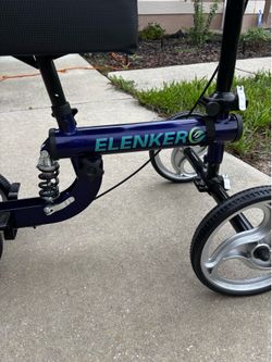Elenker Economy Knee Walker Steerable Medical Scooter Crutch Alternative Black