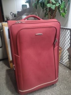 Red Softside Rolling Suitcase