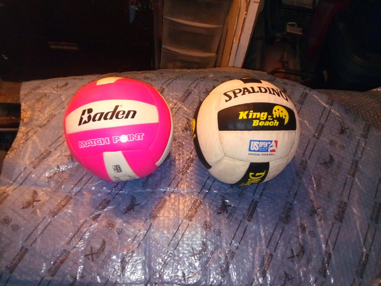 Baden match point and spalding king of the beach volleyballs