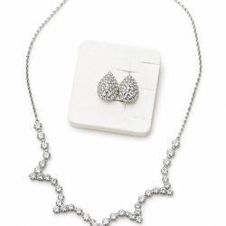 Vintage Glam Rhinestone Necklace & Clip-On Earrings Set