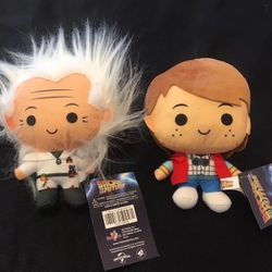 Back To The Future Plush Marty, Doc Chibi 7” Toy Factory NWT Lot For 2