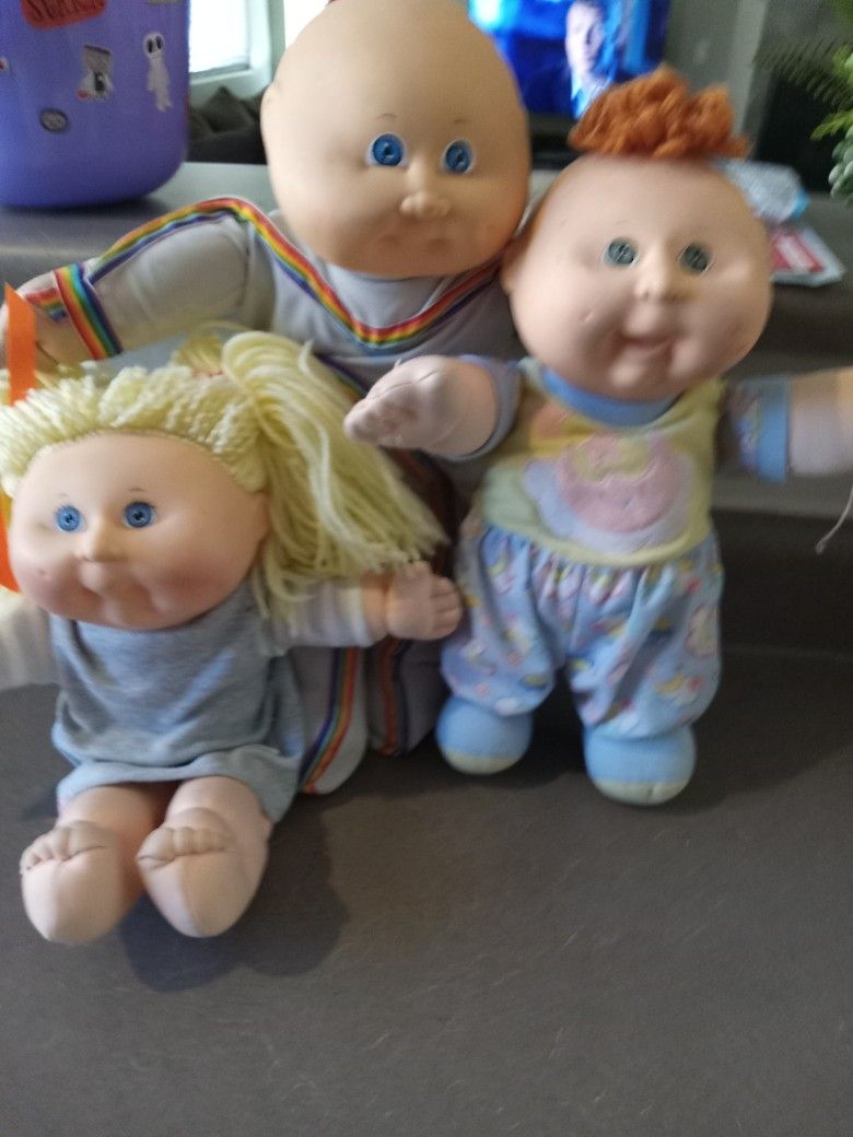 3 1991 Cabbage Patch Dolls