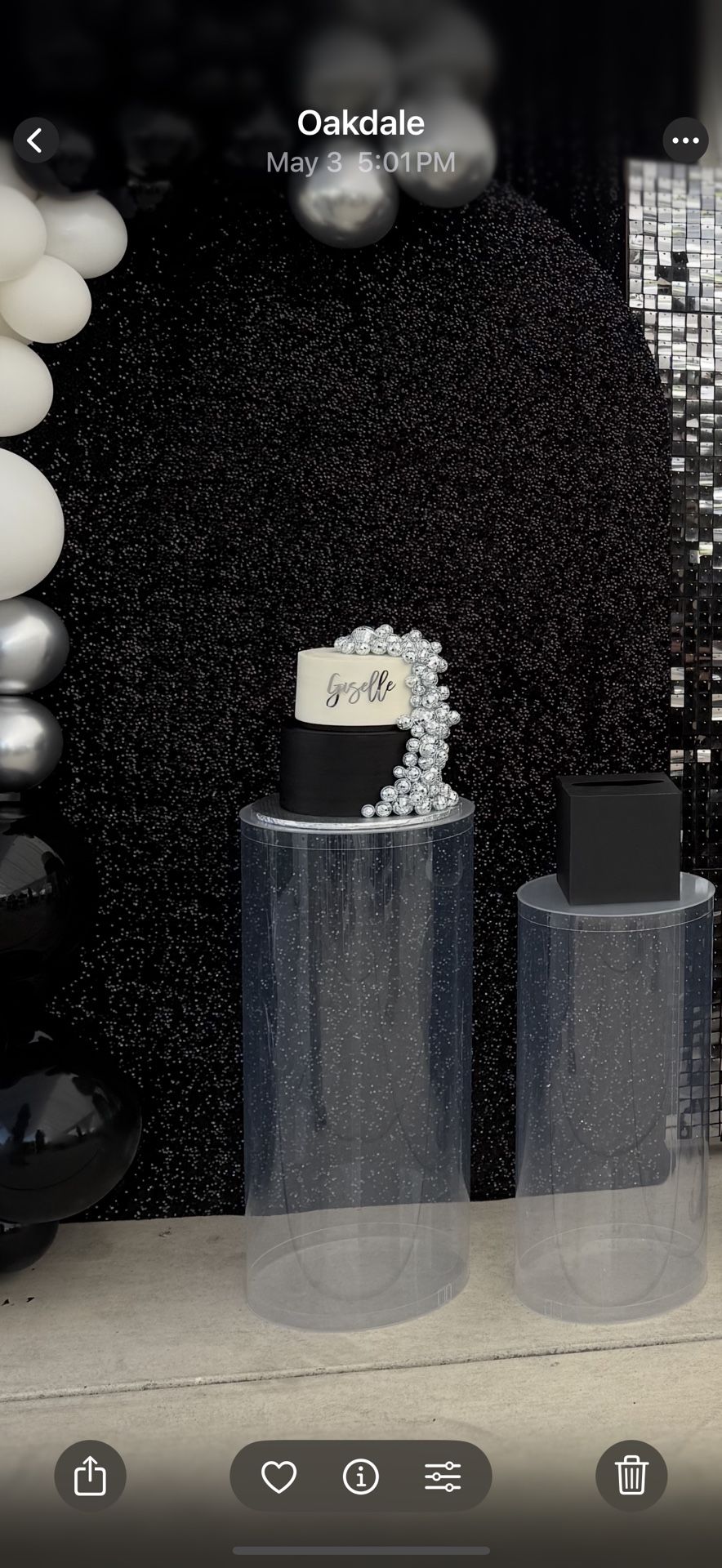 Set Of 3 Cylinder Cake Display