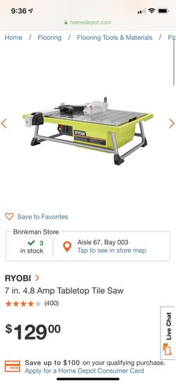 7 IN. TABLETOP TILE SAW MODEL: #WS722