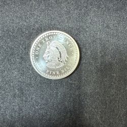 AZTEC CUAUHTEMOC & CALENDAR SILVER 