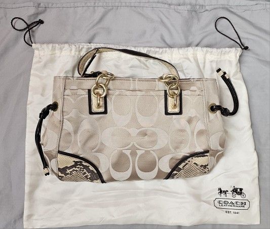 Coach Purse With Snakeskin