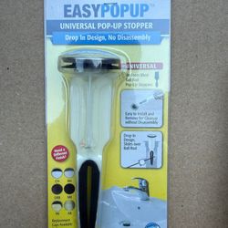 EasyPopUp Universal Pop-Up Stopper – Chrome, Drop-In Design