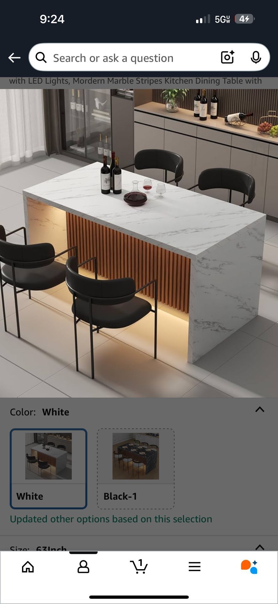 White Kitchen Island/ Table