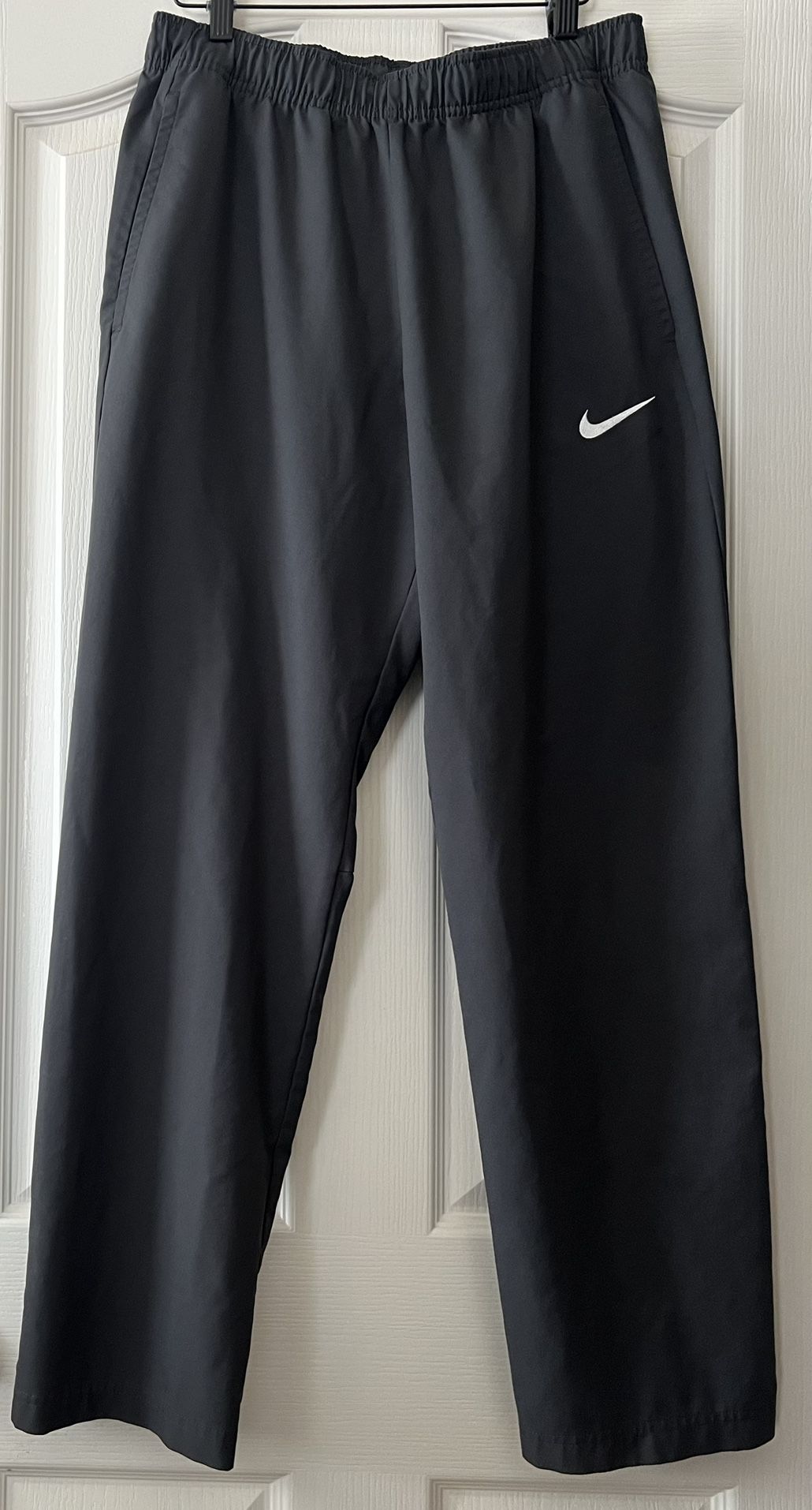 Nike Swoosh Windbreaker Running Tracks Pants Grey Mens Large Drawstring