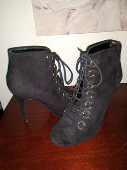 Black Suede women's high heels