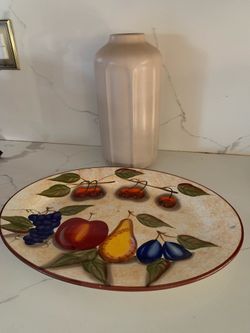 Large platter and vase