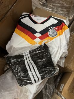 Germany National Team Soccer Jersey & Shorts Set - Size M - White/Black - New