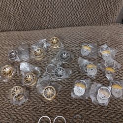 WHEEL AND BRAKE KEYCHAINS.  $1 EACH.  NEW.  PICKUP ONLY.