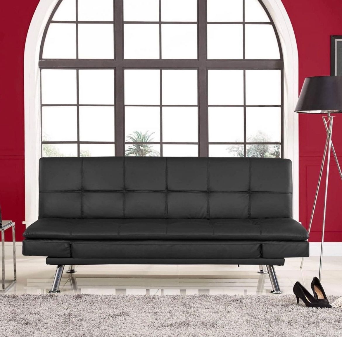 Serta Niles Convertible Sofa, Black, Sofa Bed - Brand New, Unopened in the box