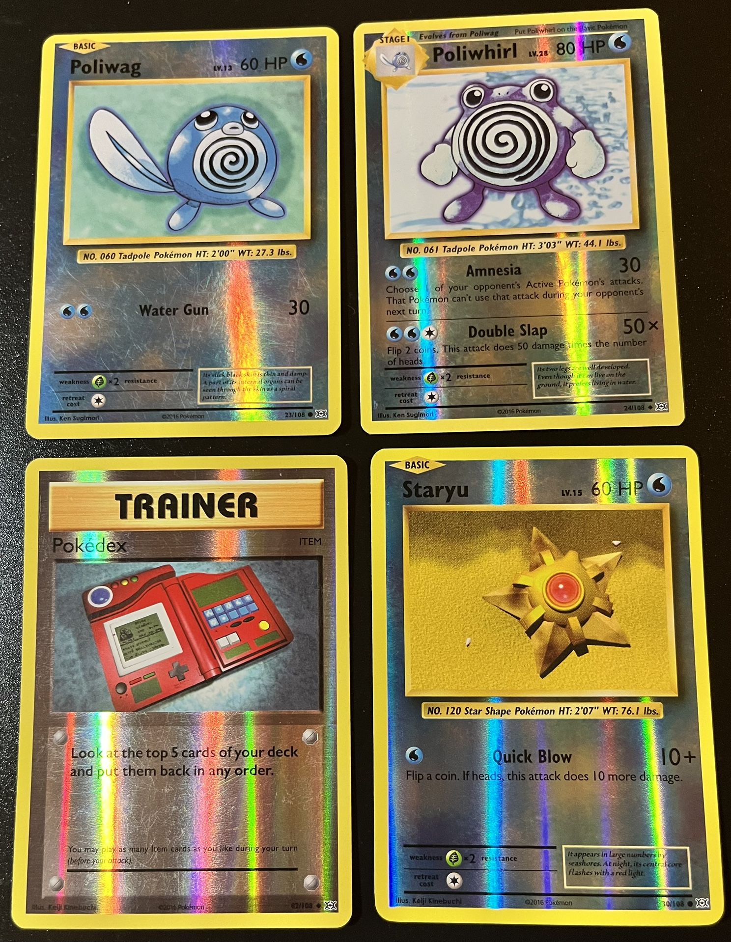 4 Pokemon Evolutions Reverse Holo Excellent Condition (selling as a set)