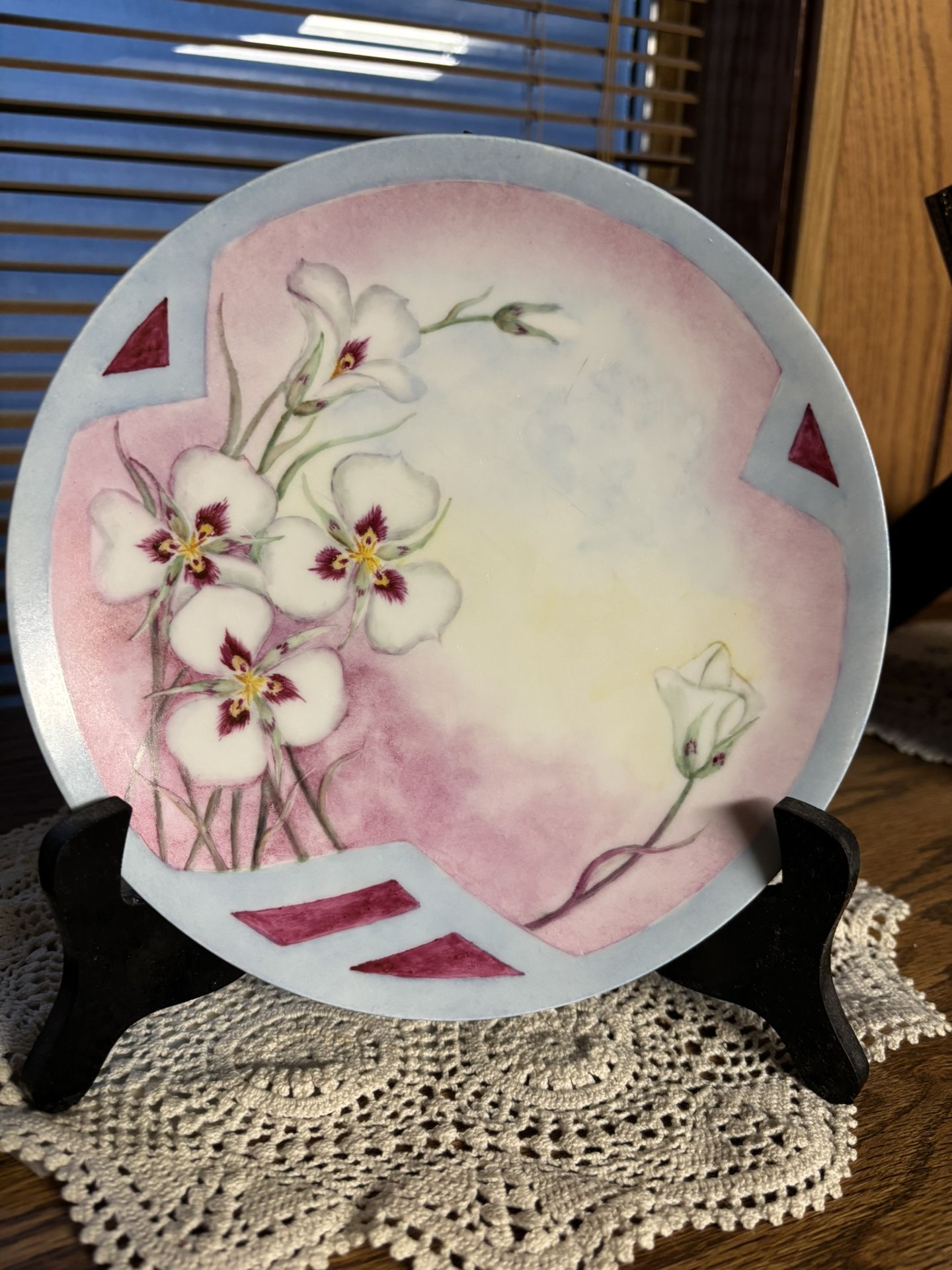 Antique Bavaria J&C 8.25” decorative plate Handpainted Early 1900’s