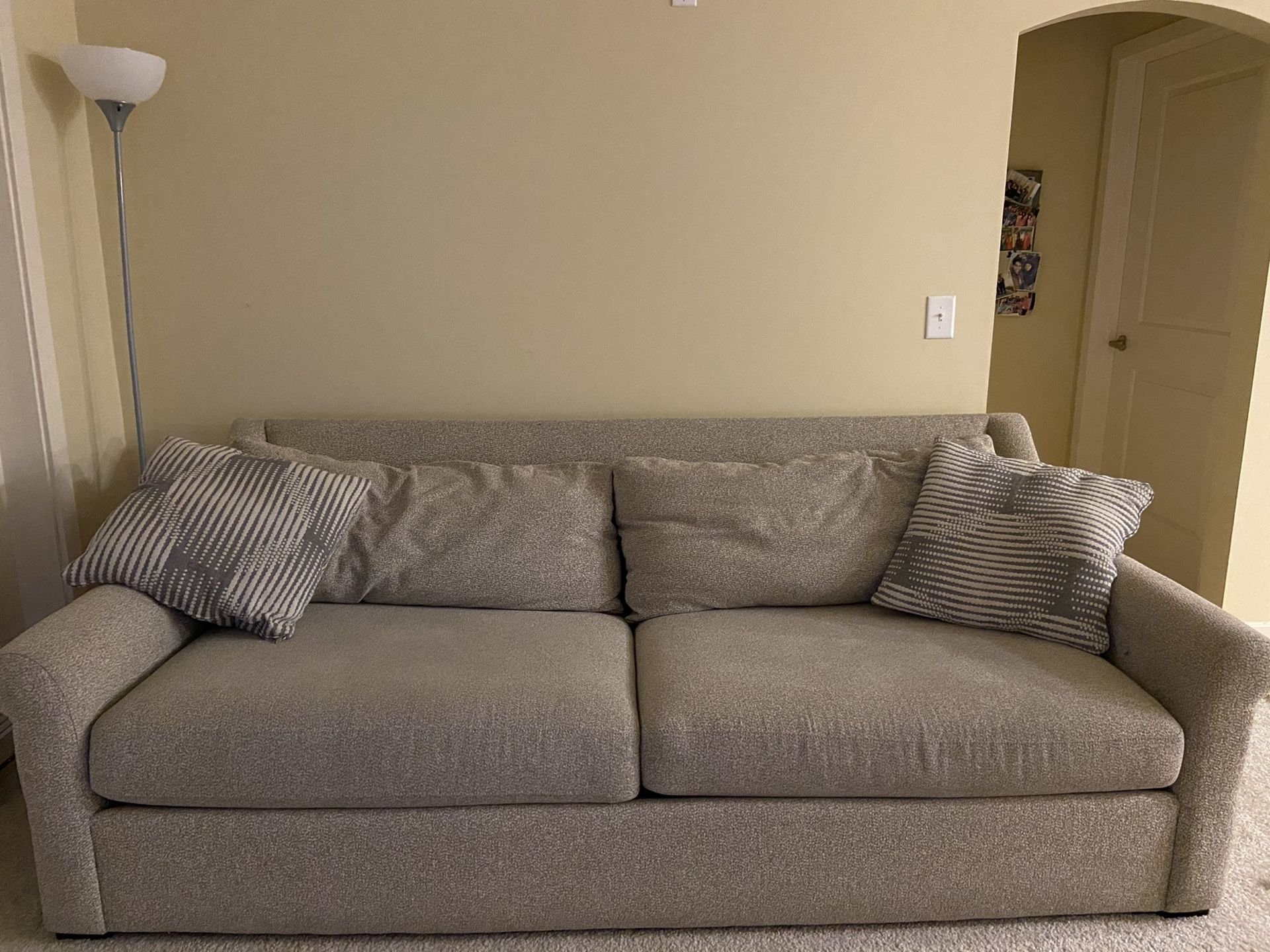 Comfortable couch with pillows