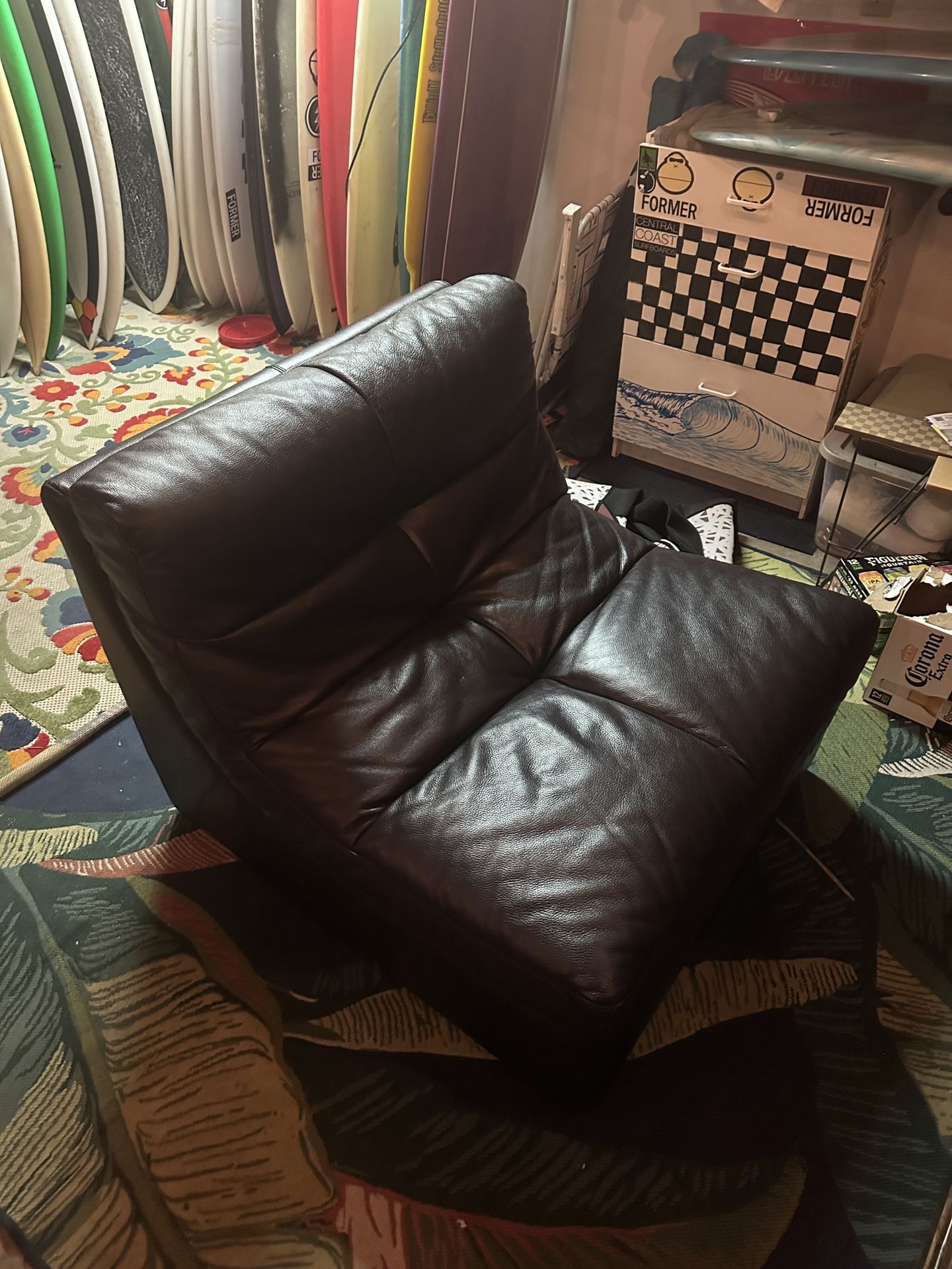 West Elm Leather Chair