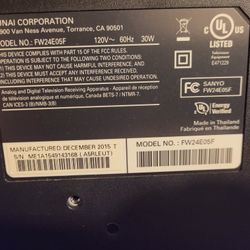Sanyo 24" LED TV HDMI 