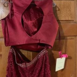 Morilee ornate 2 piece gorgeous lace gown