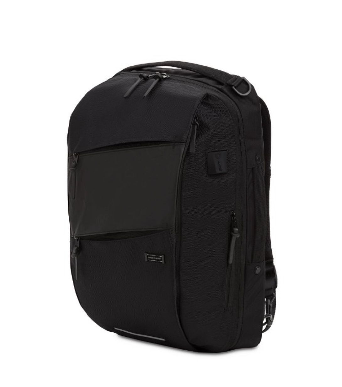 SWISSGEAR 19" Hybrid Backpack/Messenger - Black  This clever Swissgear 2872 Travel Laptop Bag has its forte in versatility. with a three-in-one design