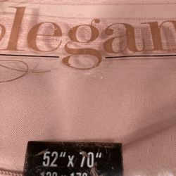 52” X 70” Pink Linen Tablecloth New