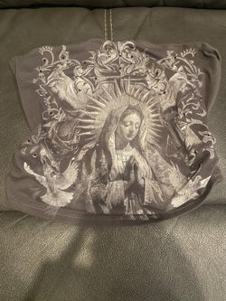 rhinestone grey tube top size small