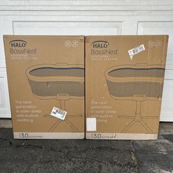 HALO BassiNest Soothing Swivel Sleeper 3.0 Baby Bassinet - Gray