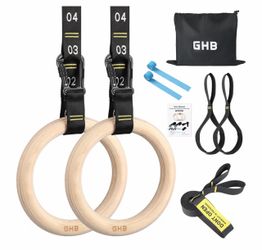 Gymnastic Olympic Rings Wooden Gym Rings 1.25"