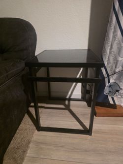 Living room table with two side tables