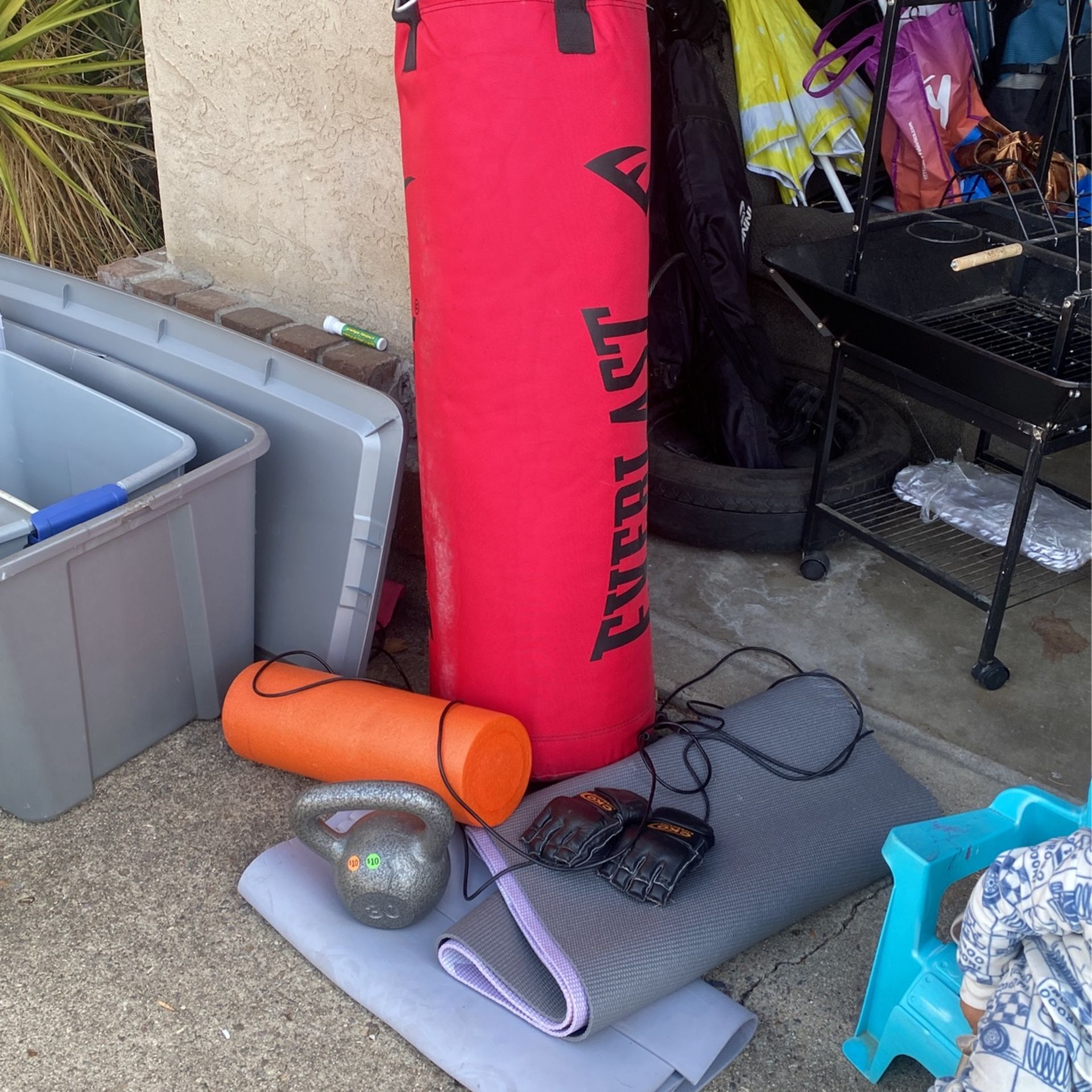Punching Bag And Gloves