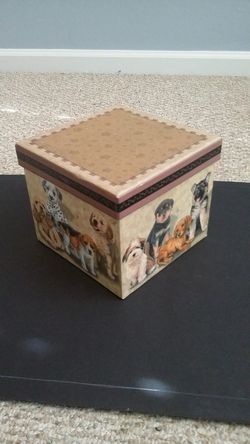 Jewelry Box/ Organizer with Puppies on it.