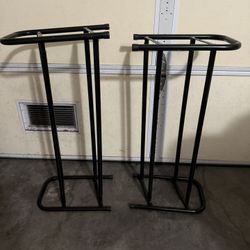 2 Black Metal Shoe Racks 