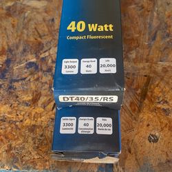 40 Watt Compact Fluorescent Light Bulbs DT40/35/RS