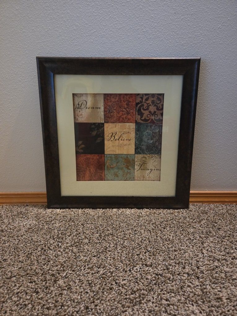 Double vintage painting/photos