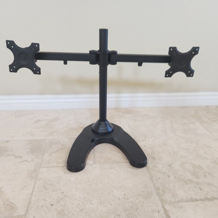 Vivo Dual Computer Monitor Stand (Black)