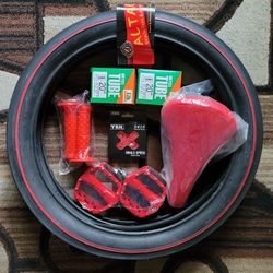 NEW Bicycle Bmx Parts Bundle 20" Red