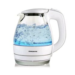 OVENTE Glass Kettle Hot Water Kettle WHITE