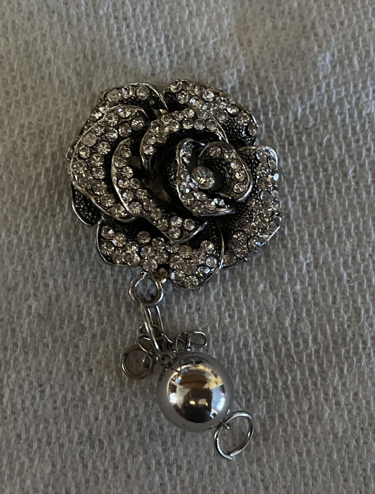Rose CZ Pendant Charm