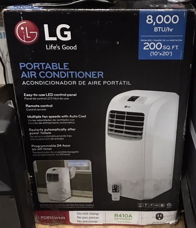 LG Portable Air Conditioner, 8,000BTU, NEW in box