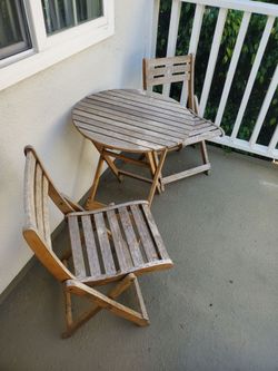 Bistro patio table and chairs