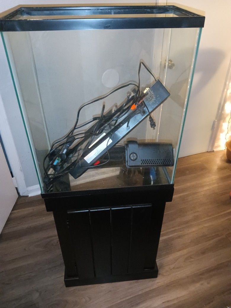 Fish Tank With Storage Stand.