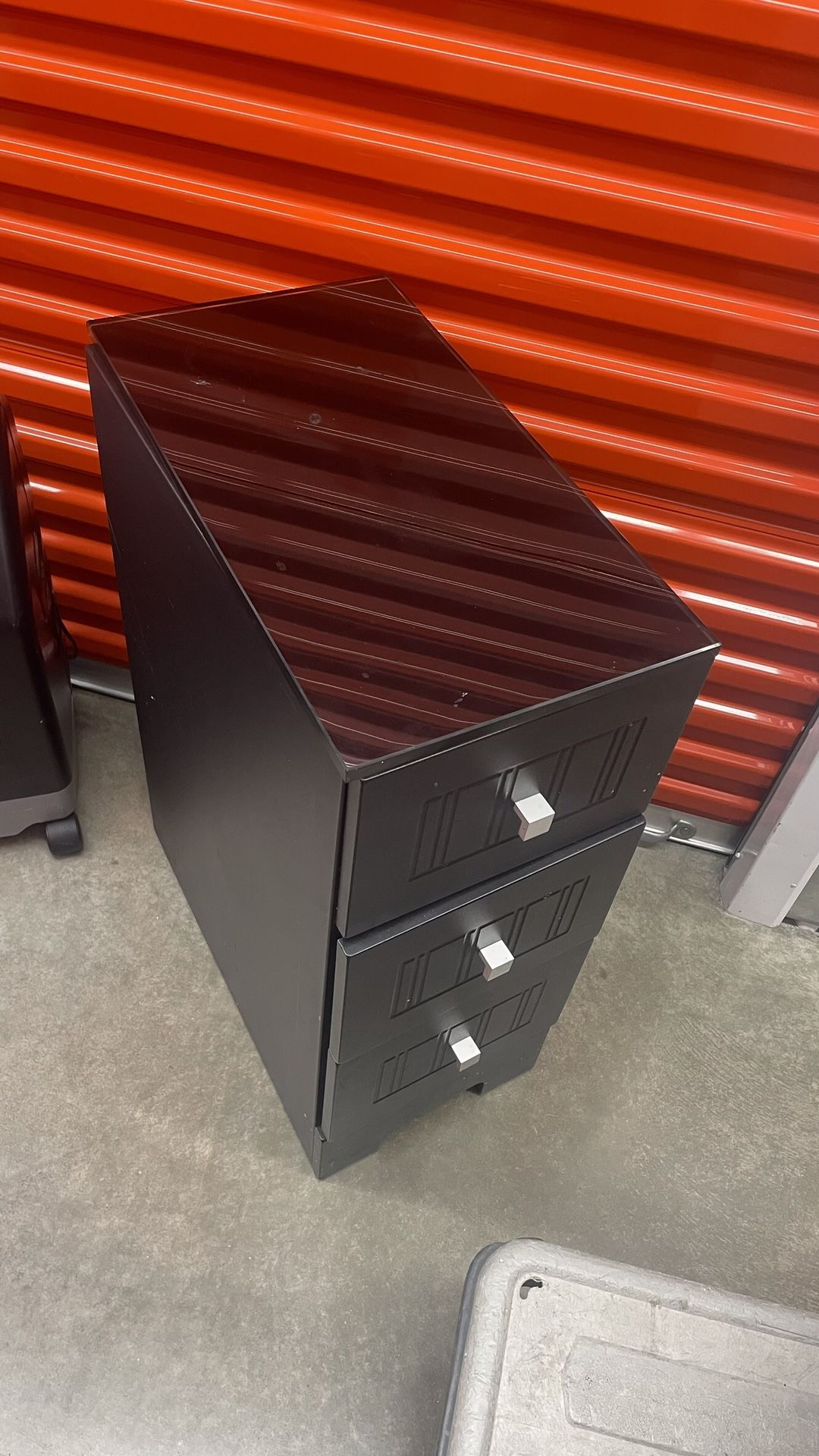 File Cabinet W/glass Top