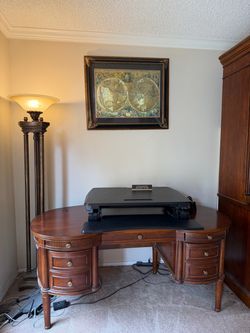 Wood office desk  aspen home