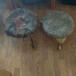 Footstools Metal And Cloth